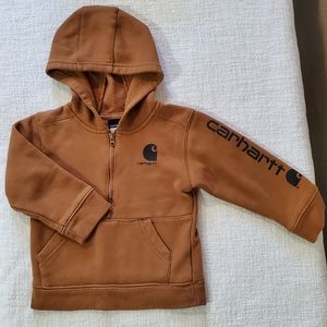 Carhartt Zip Up Hoodie, 2t, Carhartt Brown